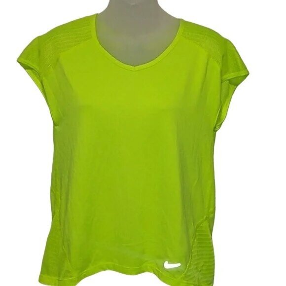 Nike Dri-Fit Neon Yellow Mesh T-shirt - Picture 3 of 8